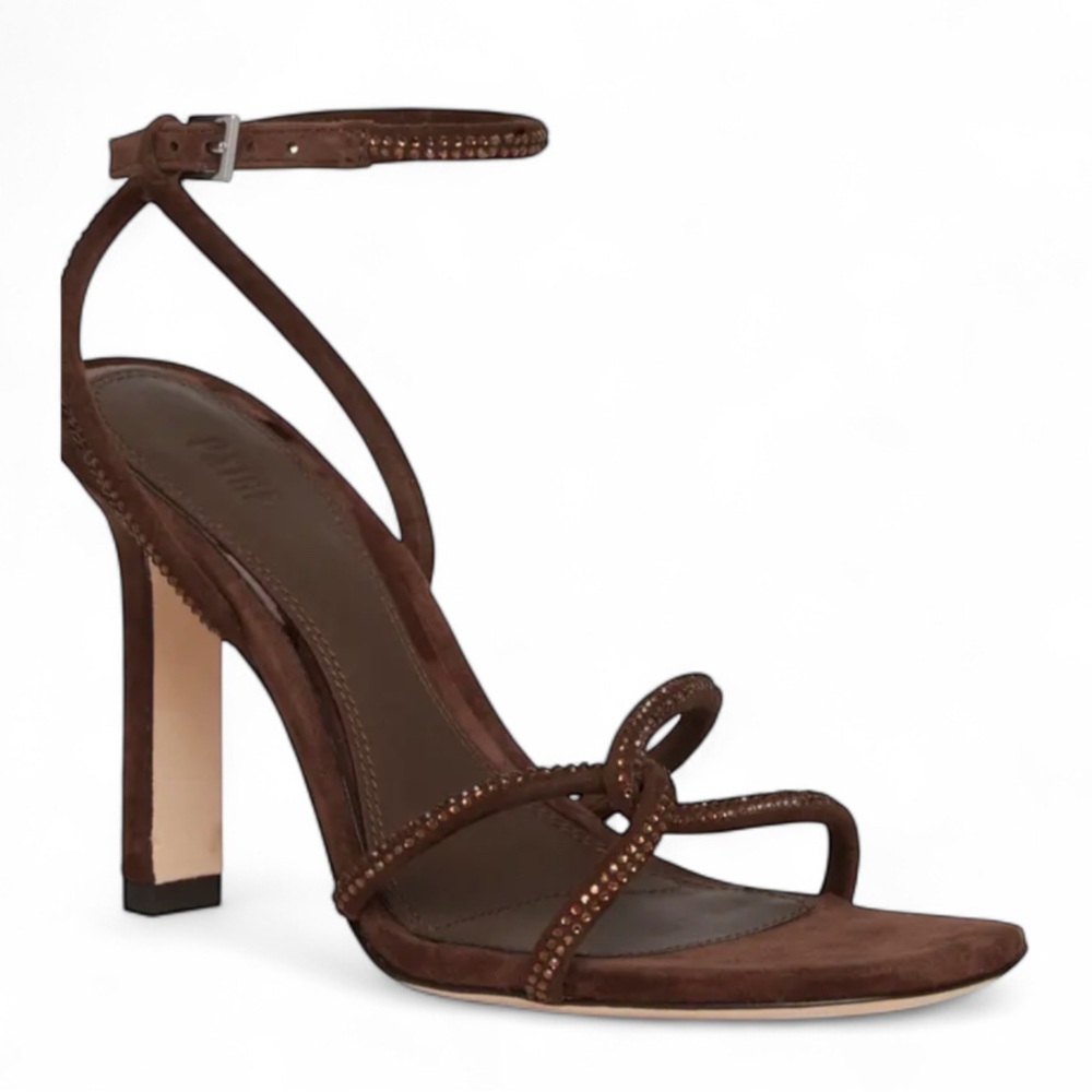 ❣️ PAIGE Scottie Ankle Strap Sandal in Chocolate Brown Size